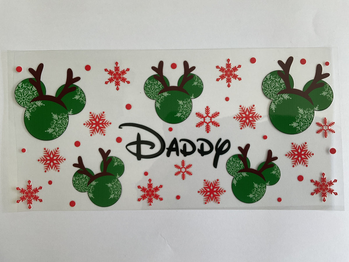 10C - Daddy Christmas Mouse - Tumbler Wrap