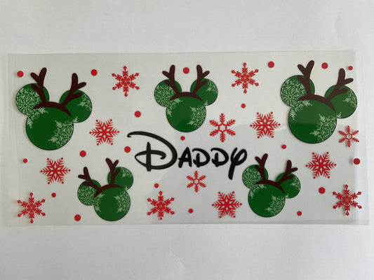 10C - Daddy Christmas Mouse - Tumbler Wrap