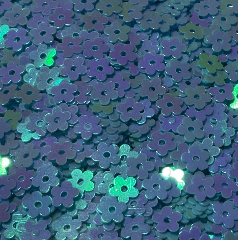 Purple Blue Color Shift Flowers - Glitter Shapes