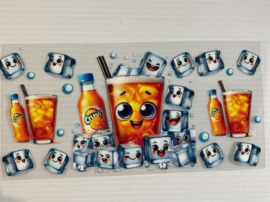 Funny Ice Face Orange Crush
