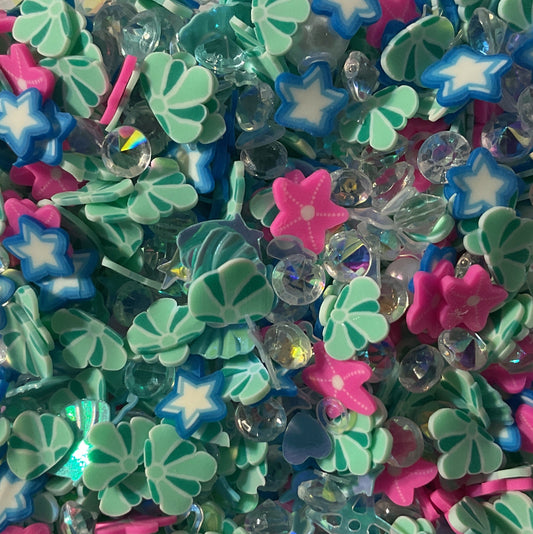 Shells Starfish Rhinestones Stars - Clay Shapes