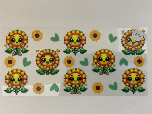 #1446 - Cute Sunflowers - UV DTF