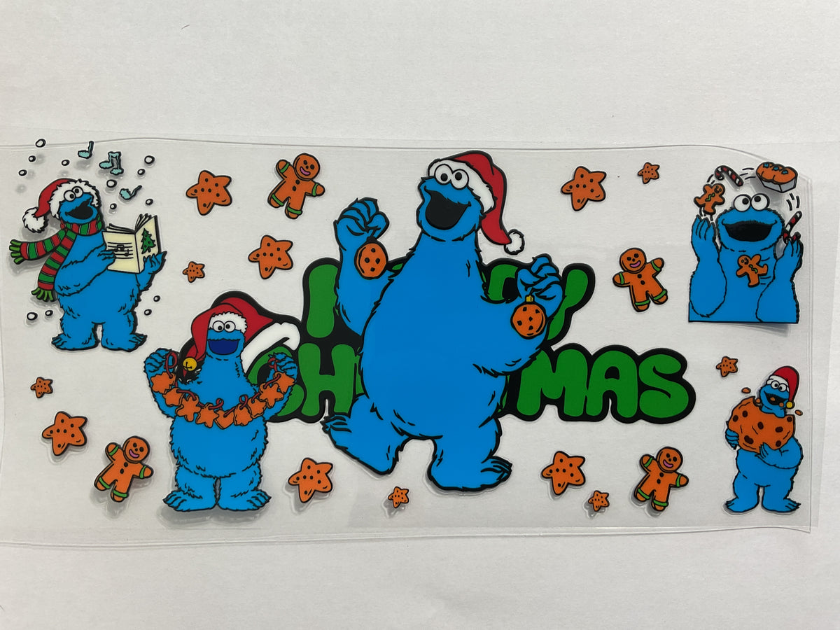 122C - Street Blue Cookie Christmas - Tumbler Wrap