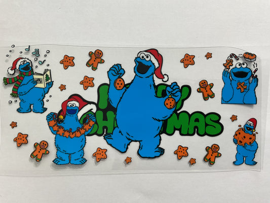 122C - Street Blue Cookie Christmas - Tumbler Wrap