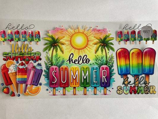 #887 - Hello Summer - UV DTF