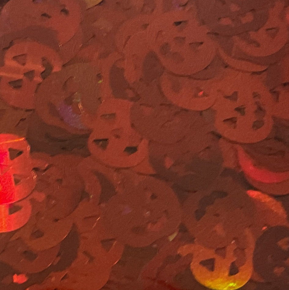 Orange Holographic Pumpkins - Glitter Shapes