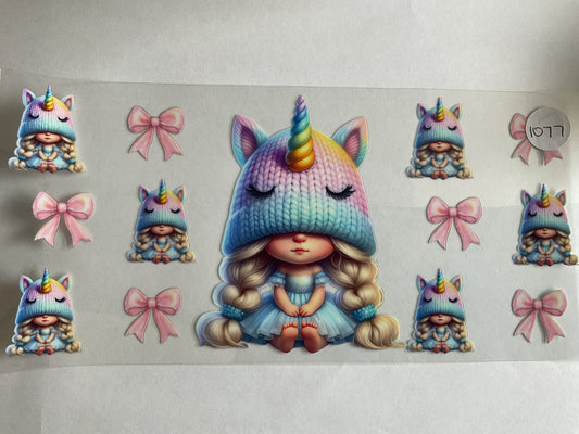 #1077 - Unicorn Girl - UV DTF