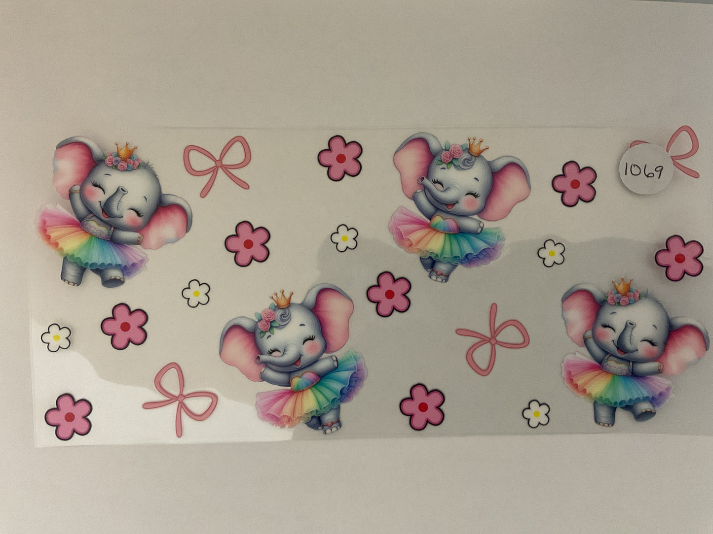 #1069 - Elephant in Tutu - UV DTF