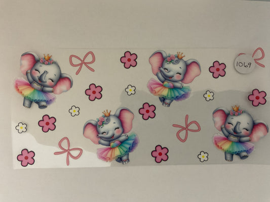 #1069 - Elephant in Tutu - UV DTF
