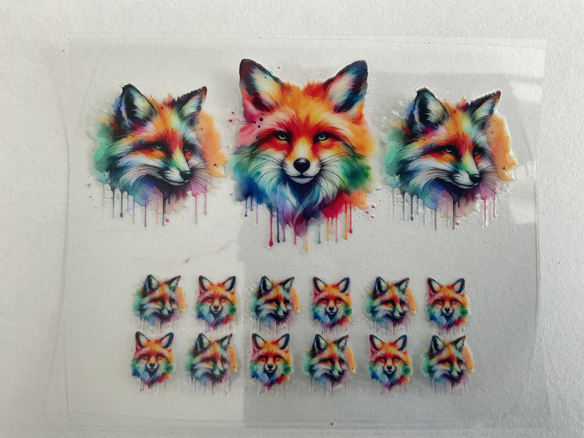 Rainbow Fox - Tumbler Keychain Wrap