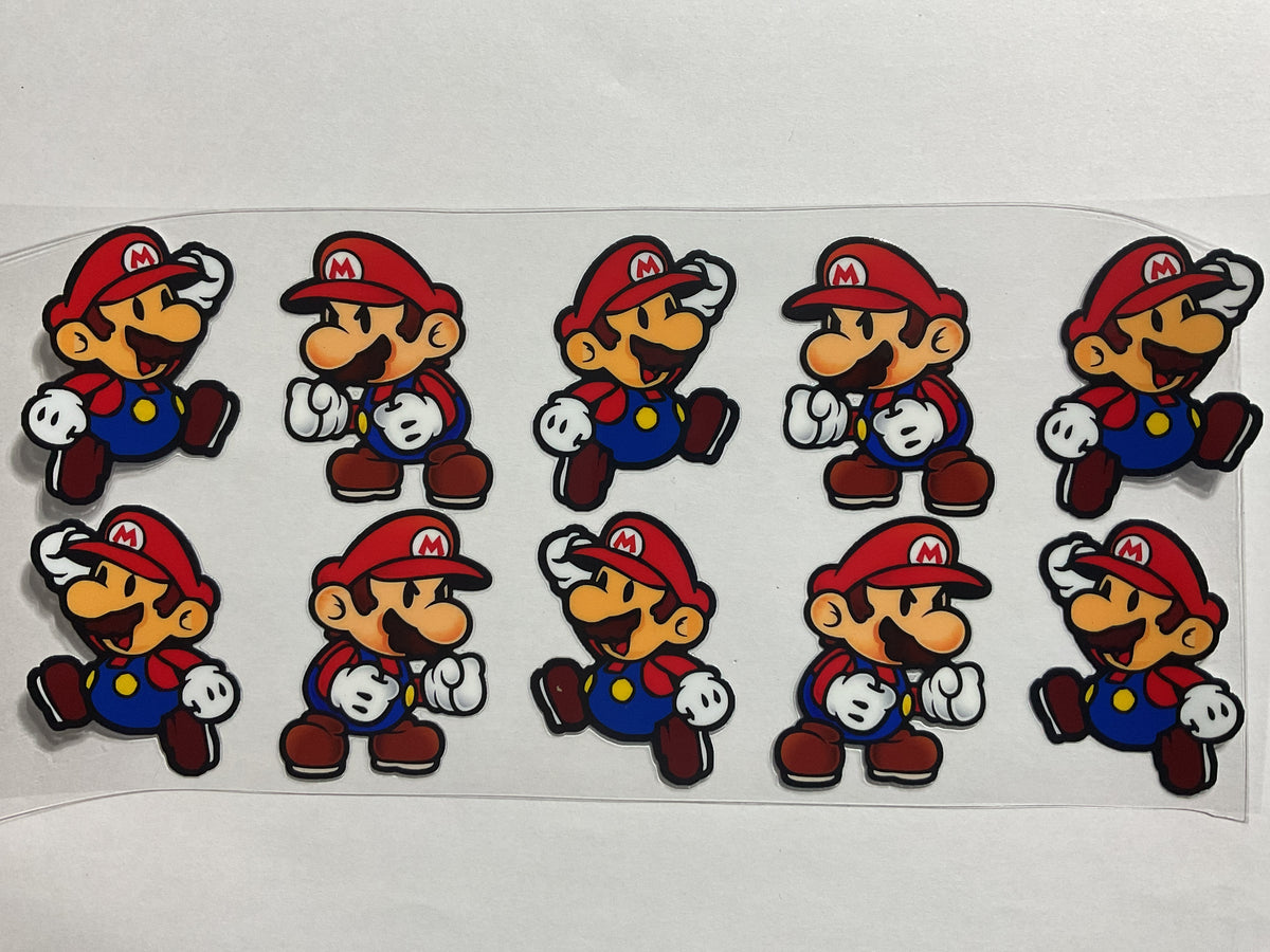Game Mario x 10 - UV DTF Tumbler Wrap