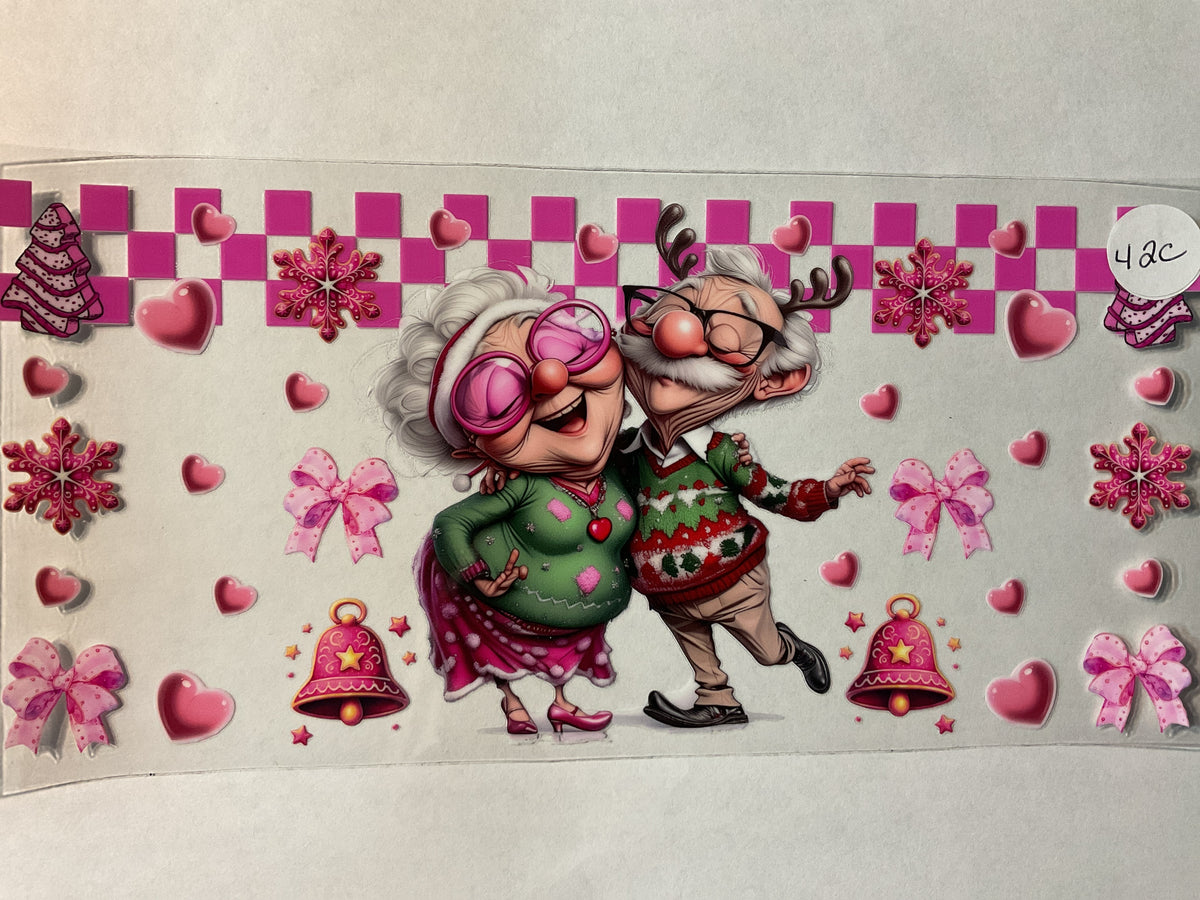 42C - Christmas Couple - Tumbler Wrap