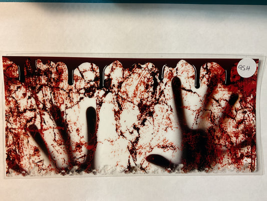 95H - Bloody Hands Window - UV DTF