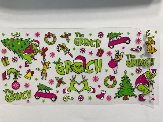 109C - Christmas Green Guy Family - Tumbler Wraps