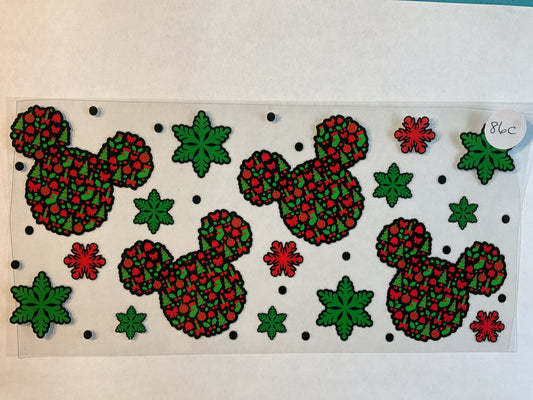 86C - Red Green Mouse Christmas - Tumbler Wrap