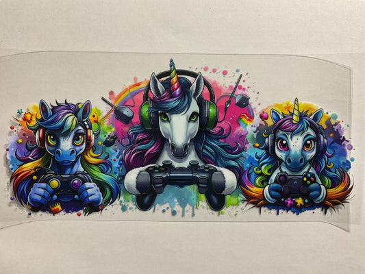 Gamer Unicorn - UV DTF Tumbler Wrap
