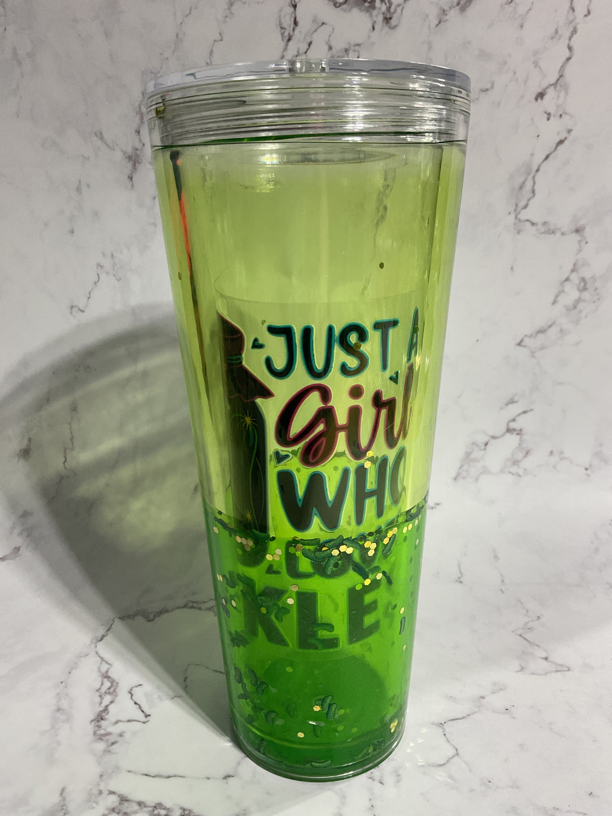 Just a Girl Who Loves Pickles - 24oz Slow Dual Lava Snow Globe Tumbler