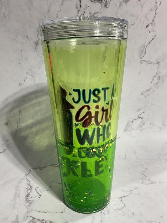 Just a Girl Who Loves Pickles - 24oz Slow Dual Lava Snow Globe Tumbler