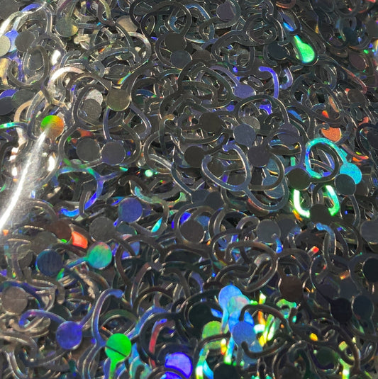Stethoscopes Silver Holographic - Glitter Shapes