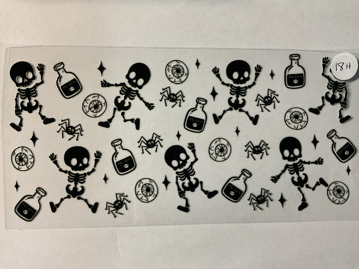 18H - Mini Skeletons  - UV DTF