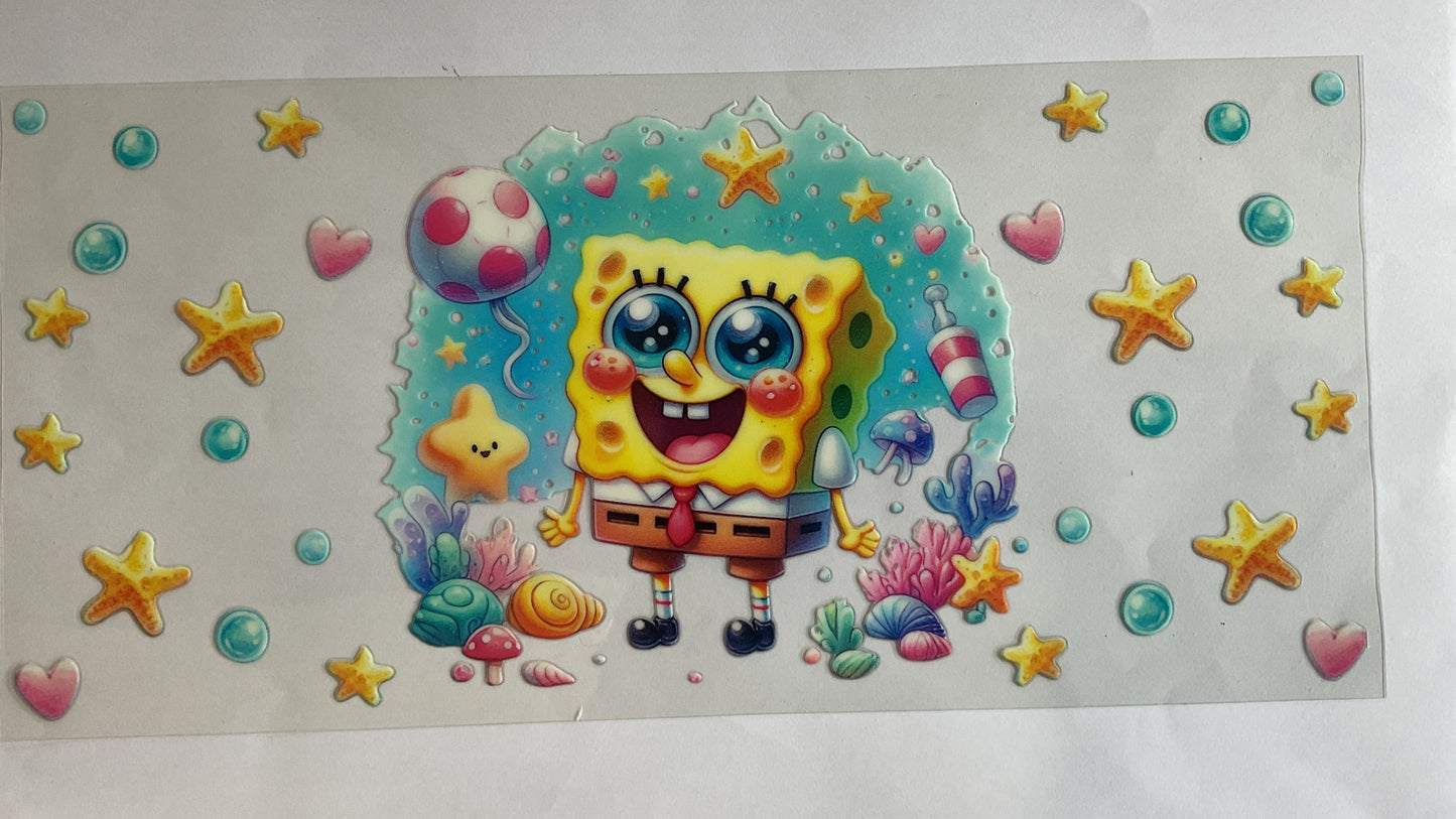 Sponge UV DTF Tumbler Wrap