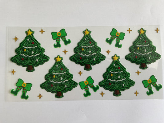 89C - Christmas Trees Elves & Bows - Tumbler Wrap
