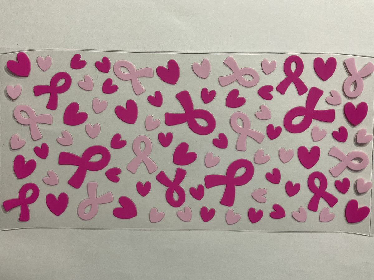Pink Ribbon Cancer Support - UV DTF Tumbler Wrap