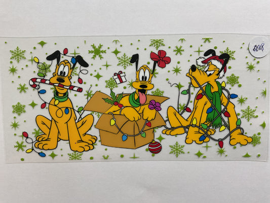 126C - Christmas Mouse Dog - Tumbler Wrap