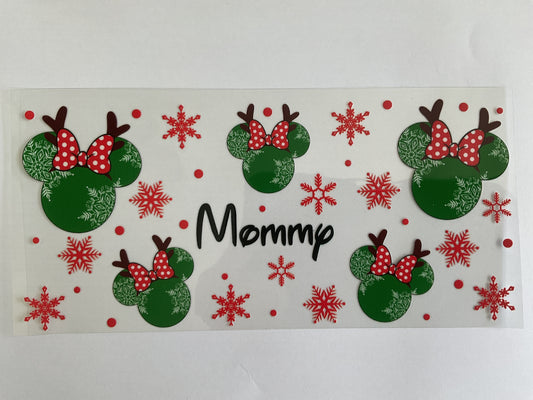 9C - Mommy Christmas Mouse - Tumbler Wrap