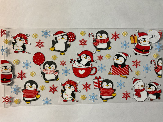 #44C - Baby Christmas Penguins - UV DTF