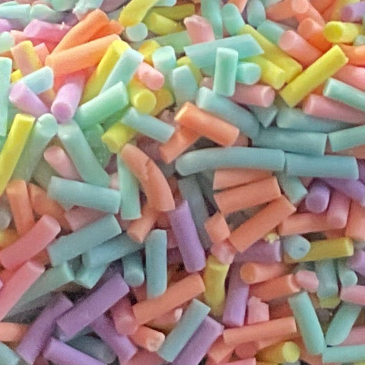 Sprinkles Mix #5 - Pastel Peach Pink Purple Mint Yellow - Clay Shapes