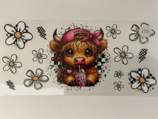 #172 - Hot Mess Cow - UV DTF