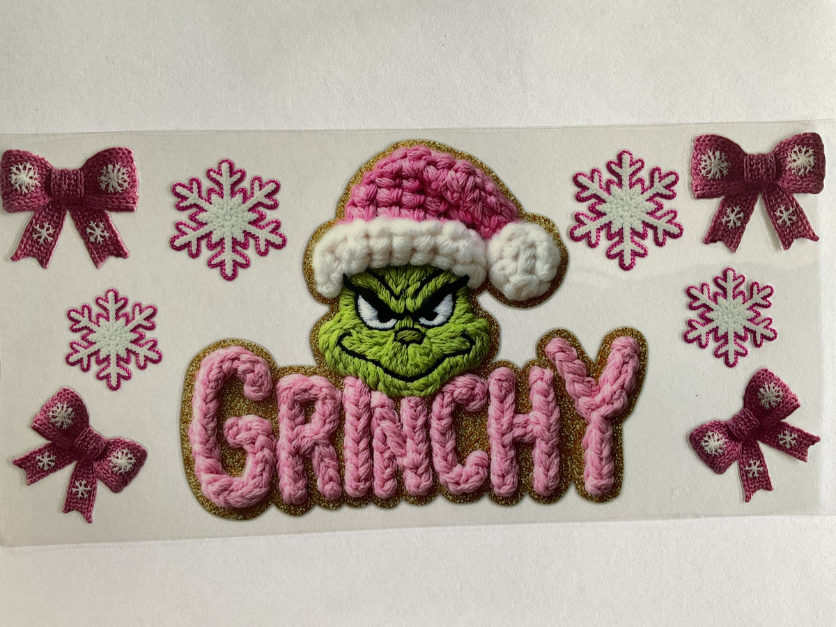 Christmas Green Guy Pink Green Knitted - UV DTF
