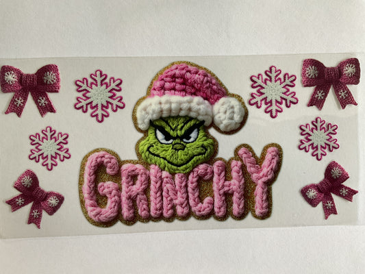 Christmas Green Guy Pink Green Knitted - UV DTF