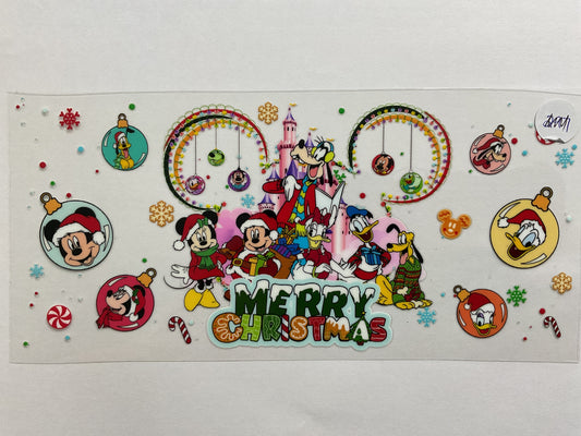 134C - Mouse Merry Christmas Family - Tumbler Wrap