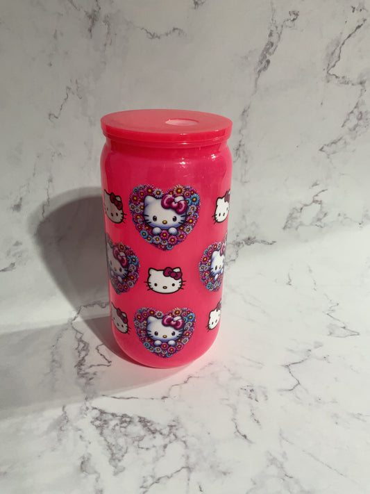 16oz HK - Pink Premade NON-Snow Globe Tumbler