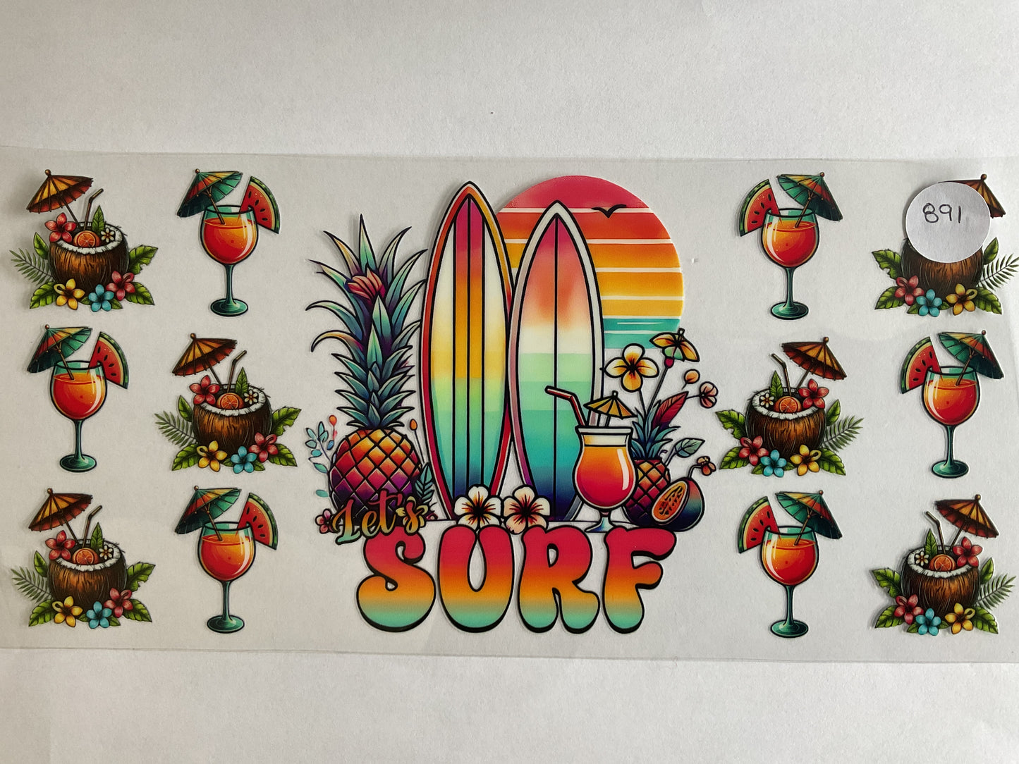 #891 - Summer Surf - UV DTF