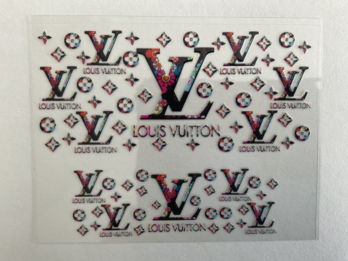 LV Black Floral - Tumbler Keychain Wrap