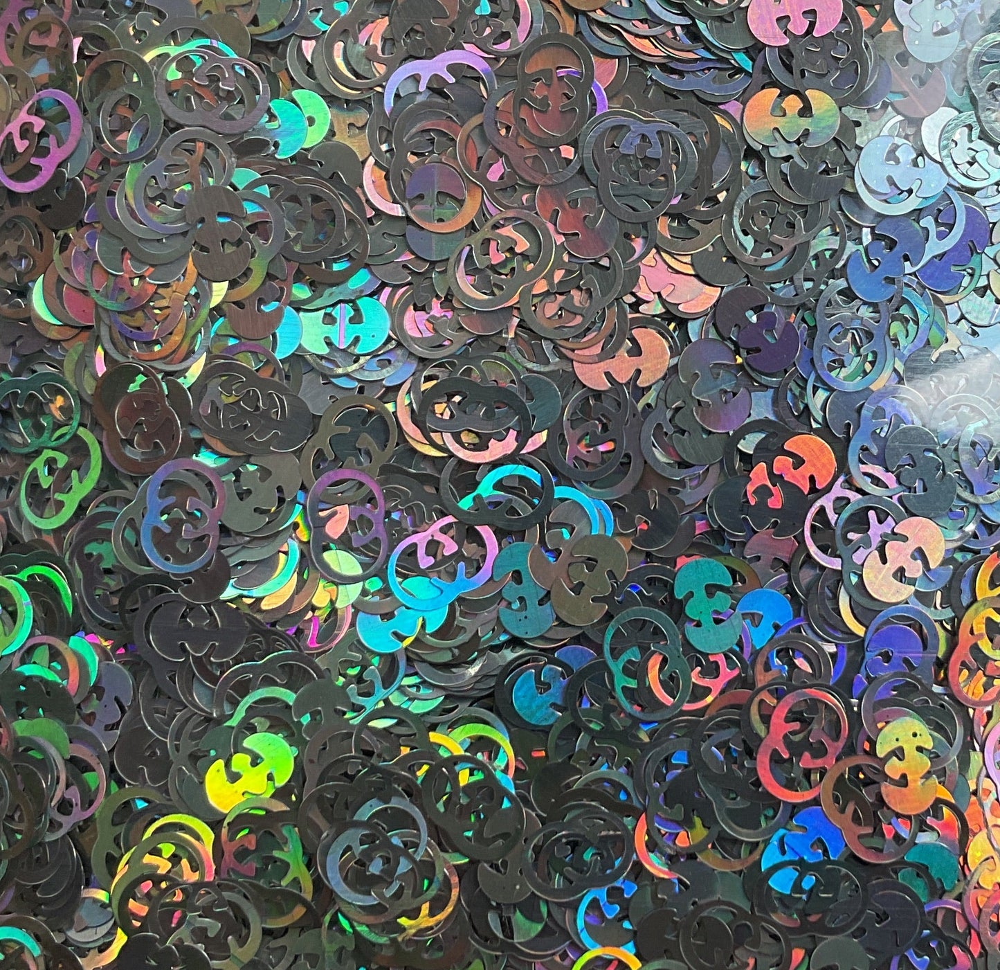 Silver Holographic G - Glitter Shapes