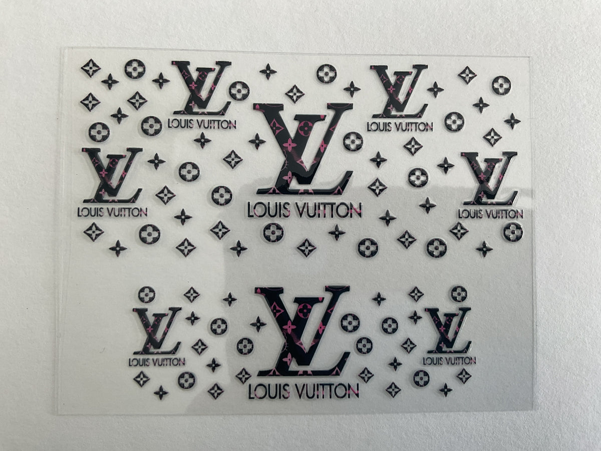 LV Black Pink - Tumbler Keychain Wrap
