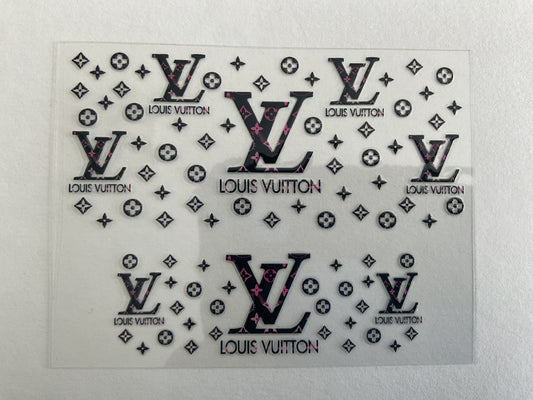 LV Black Pink - Tumbler Keychain Wrap