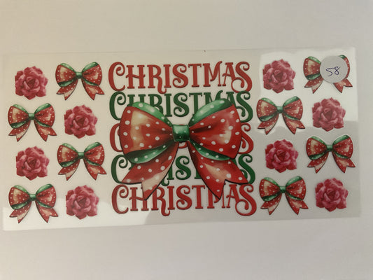 70C - Christmas Bows - UV DTF
