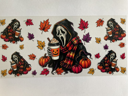 79H - Halloween Fall Pumpkin Ghost Guy - UV DTF