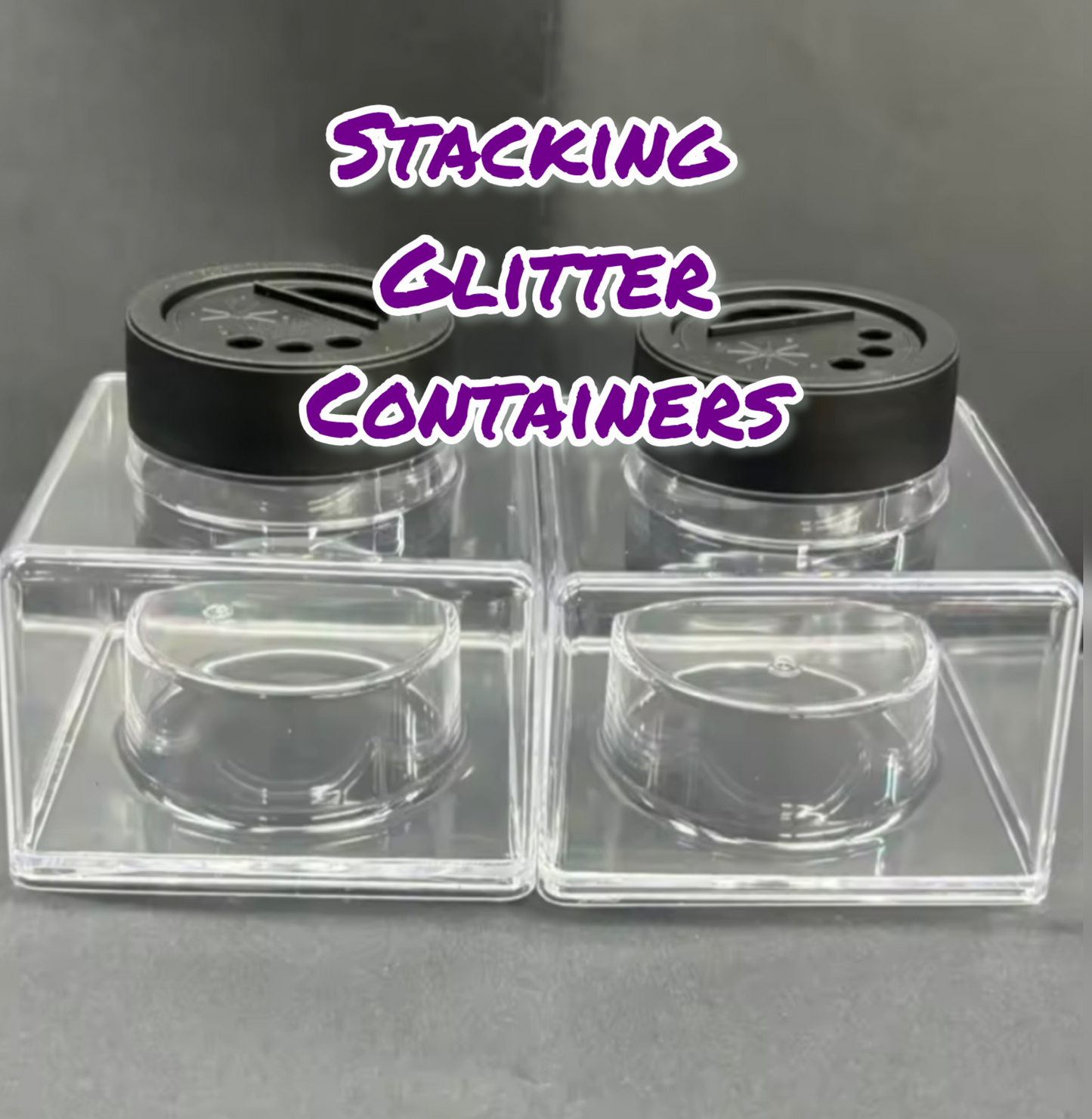 50g/2oz STACKING GLITTER CONTAINER