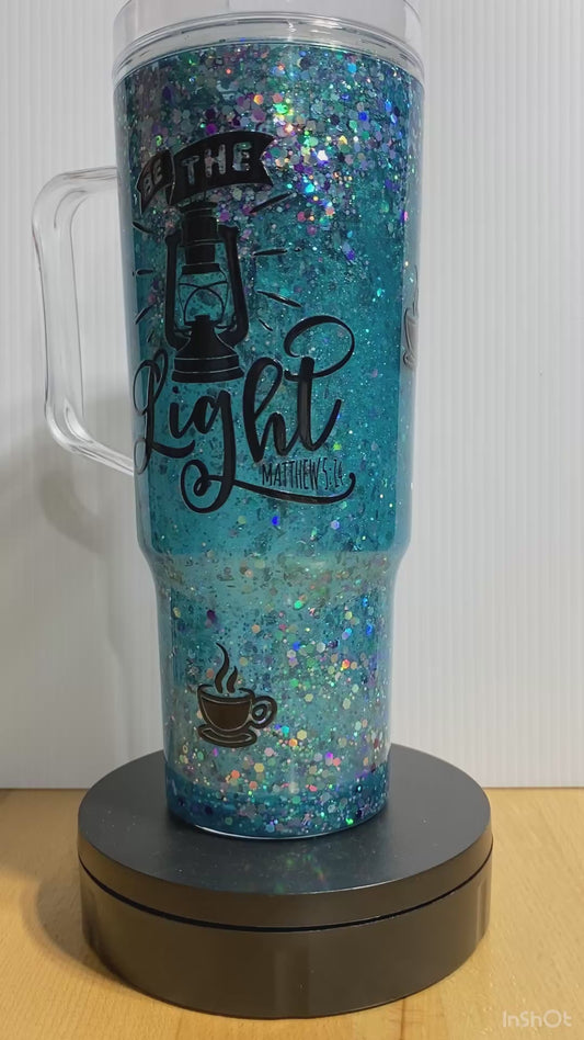 40oz Snow Globe Glitter Fall Tumbler